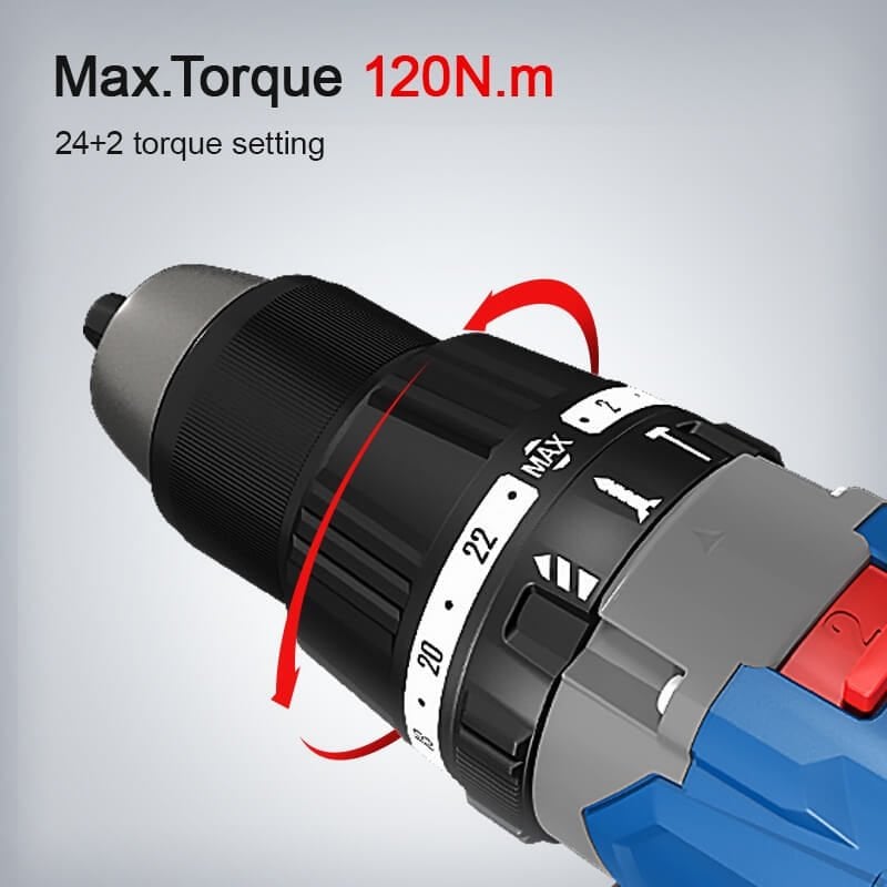 DCJZ03-13 ŞARJLI MATKAP 20V 4.0AH KÖMÜRSÜZ KIRICI DELİCİ 120Nm VİDALAMA